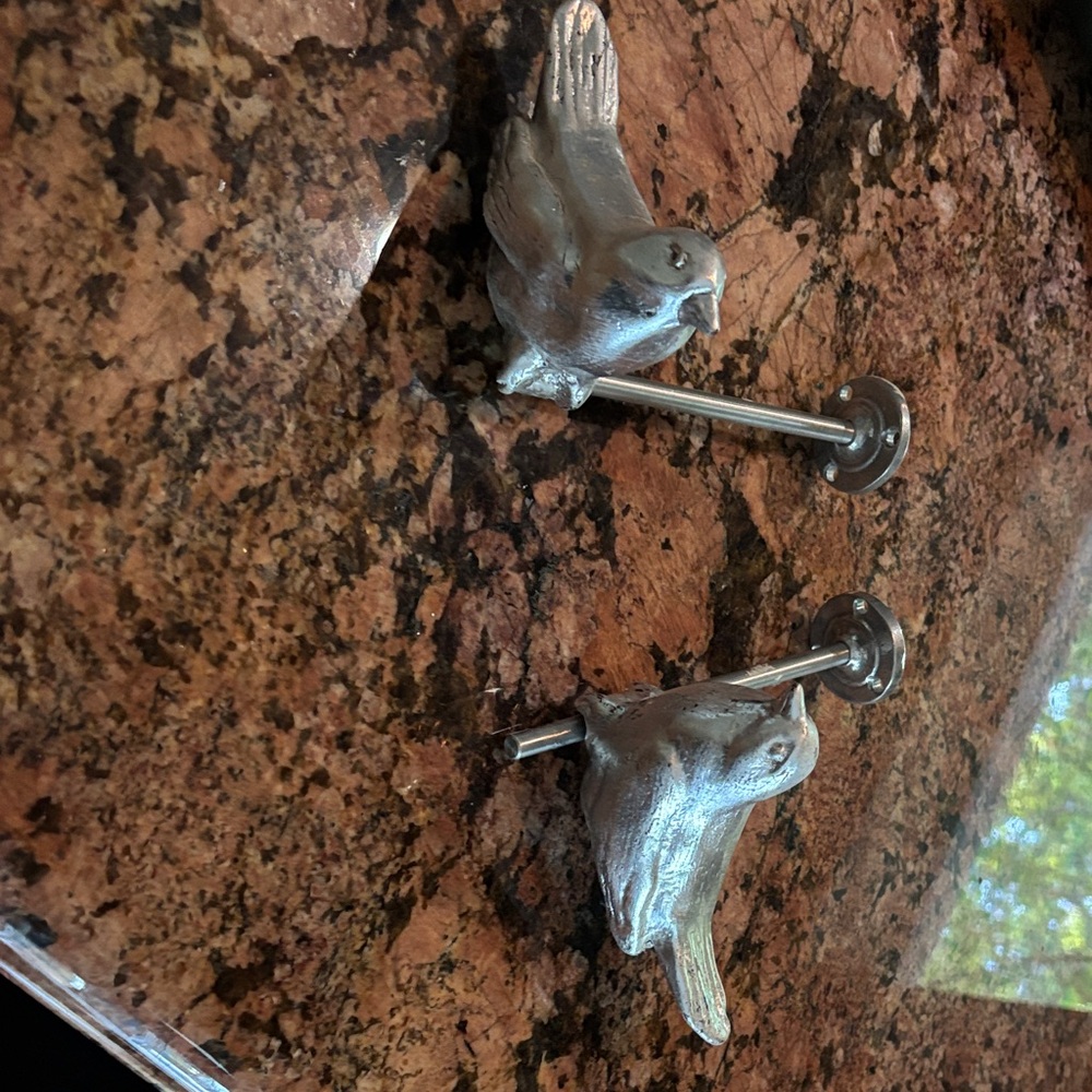 Silver Bird Wall Tie Backs